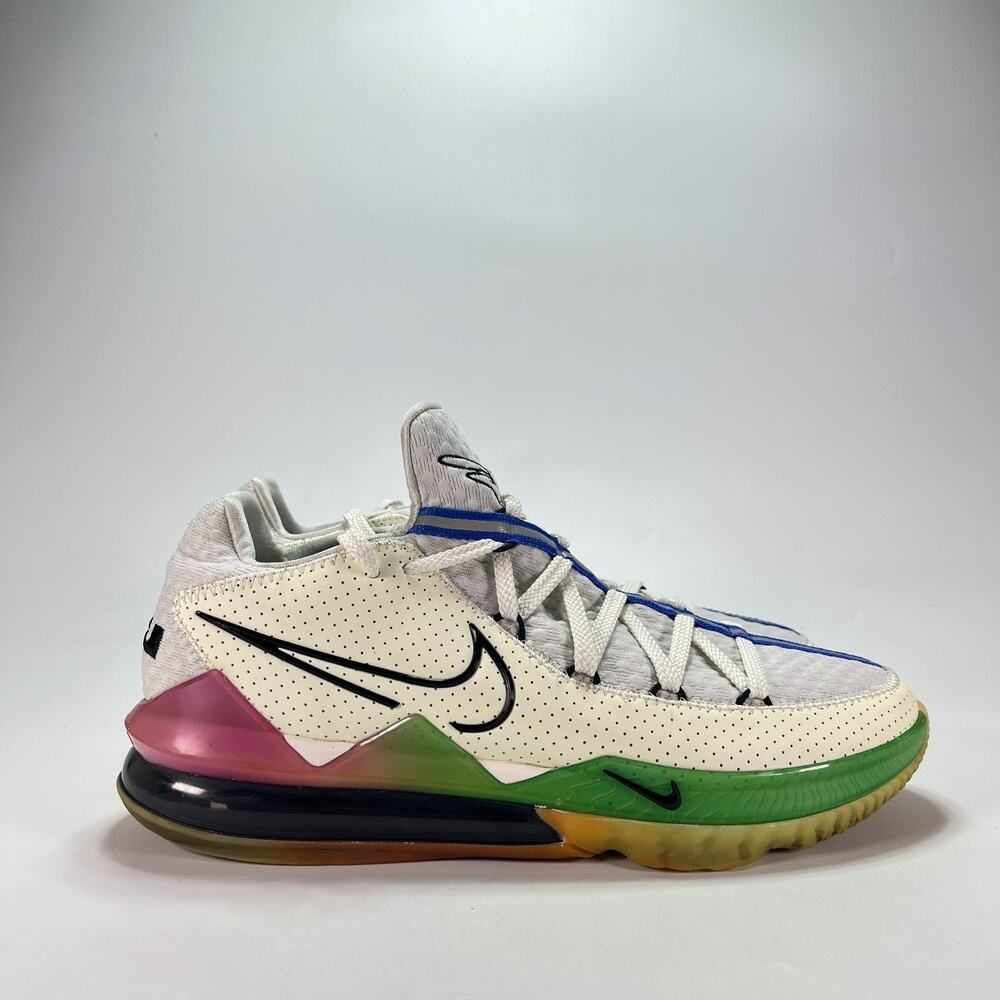 Nike LeBron 17 Low Easter Cream Multi Basketball Shoes CD5007-005 Men's Size 12